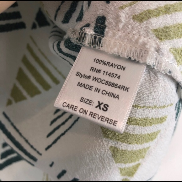 Ro&De Geometric Print Button Up Tunic Size XS - Picture 6 of 11